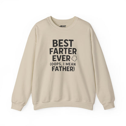 sand sweatshirt with best farter ever bold typography dad gift