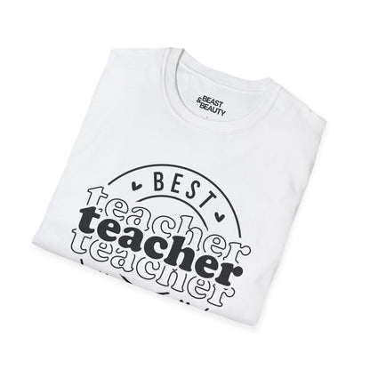 sport grey best teacher ever t-shirt alternate colour showing graphic tee design
