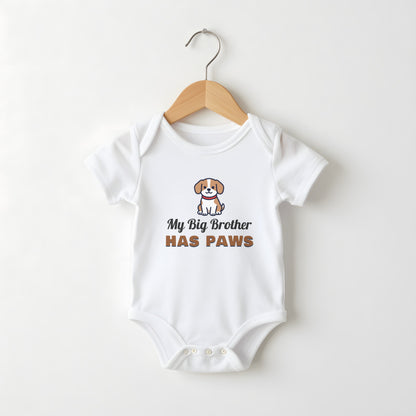My Big Brother Has Paws funny baby grow