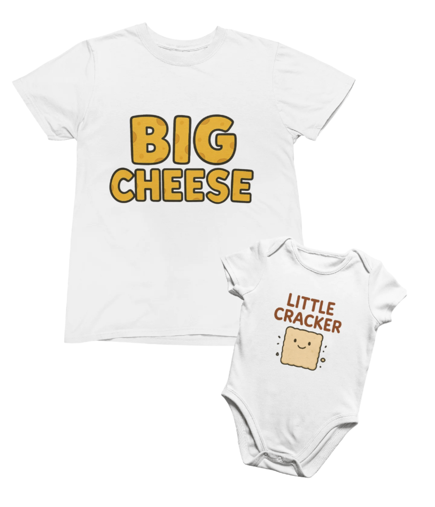Big Cheese & Little Cracker Matching T-Shirt Gift Set matching outfit set product image 1 from Beast and Beauty