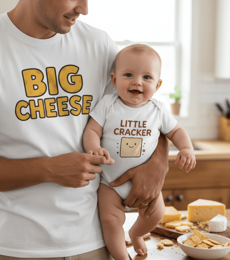 Big Cheese & Little Cracker Matching T-Shirt Gift Set matching outfit set product image 4 from Beast and Beauty
