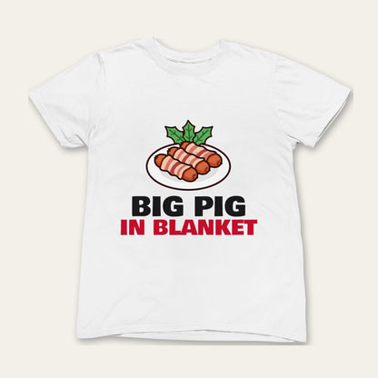 Big Pig & Little Pig in Blanket Christmas matching set grown-up t-shirt