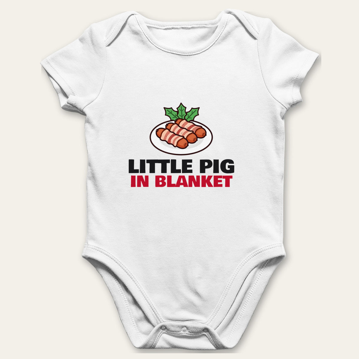 Big Pig & Little Pig in Blanket Christmas matching set baby grow