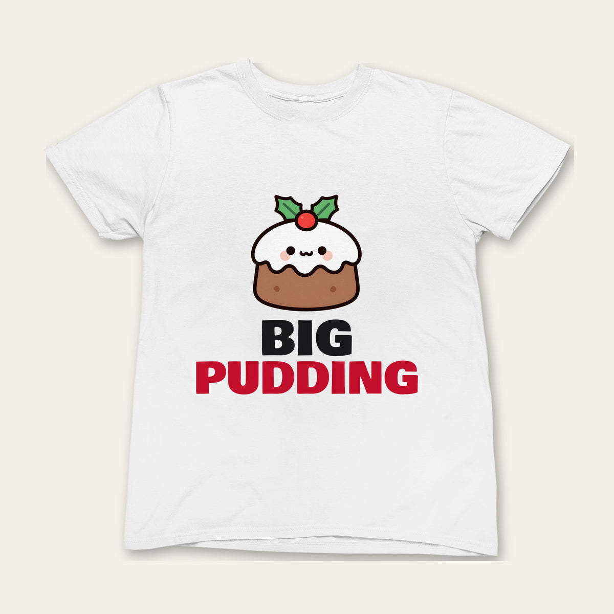 Big Pudding & Little Pudding Christmas matching set grown-up t-shirt