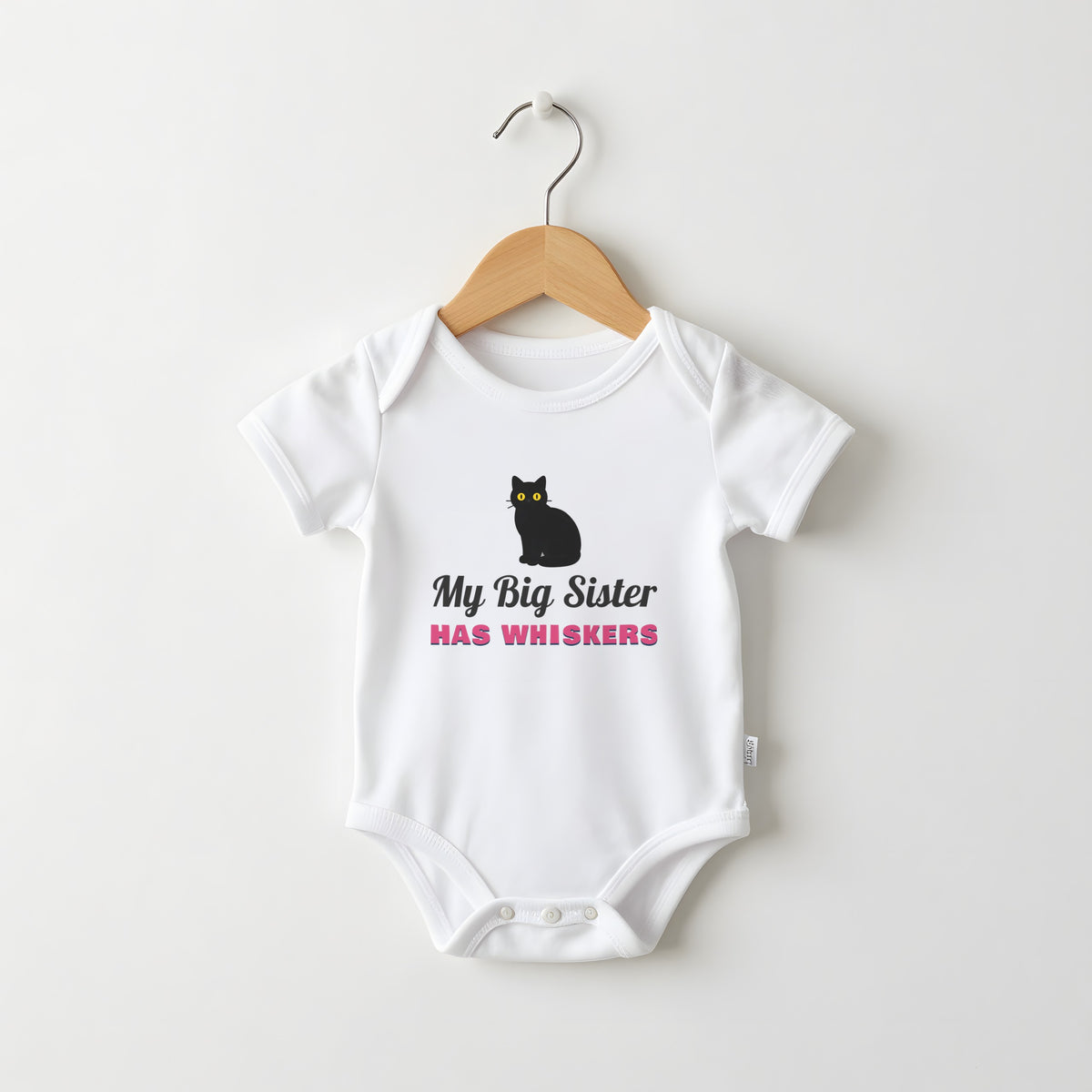 My Big Sister Has Whiskers funny baby grow