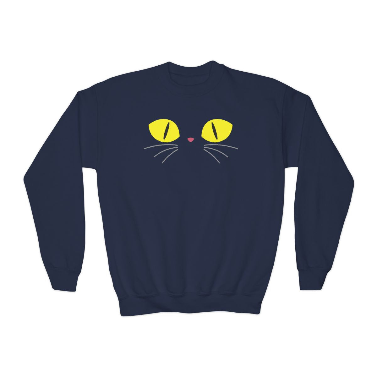 Black Cat Eyes Kids Halloween Sweatshirt - funny t-shirt by Cheeky Business