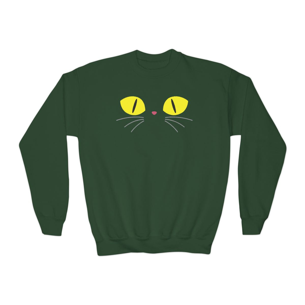 Black Cat Eyes Kids Halloween Sweatshirt - funny t-shirt by Cheeky Business