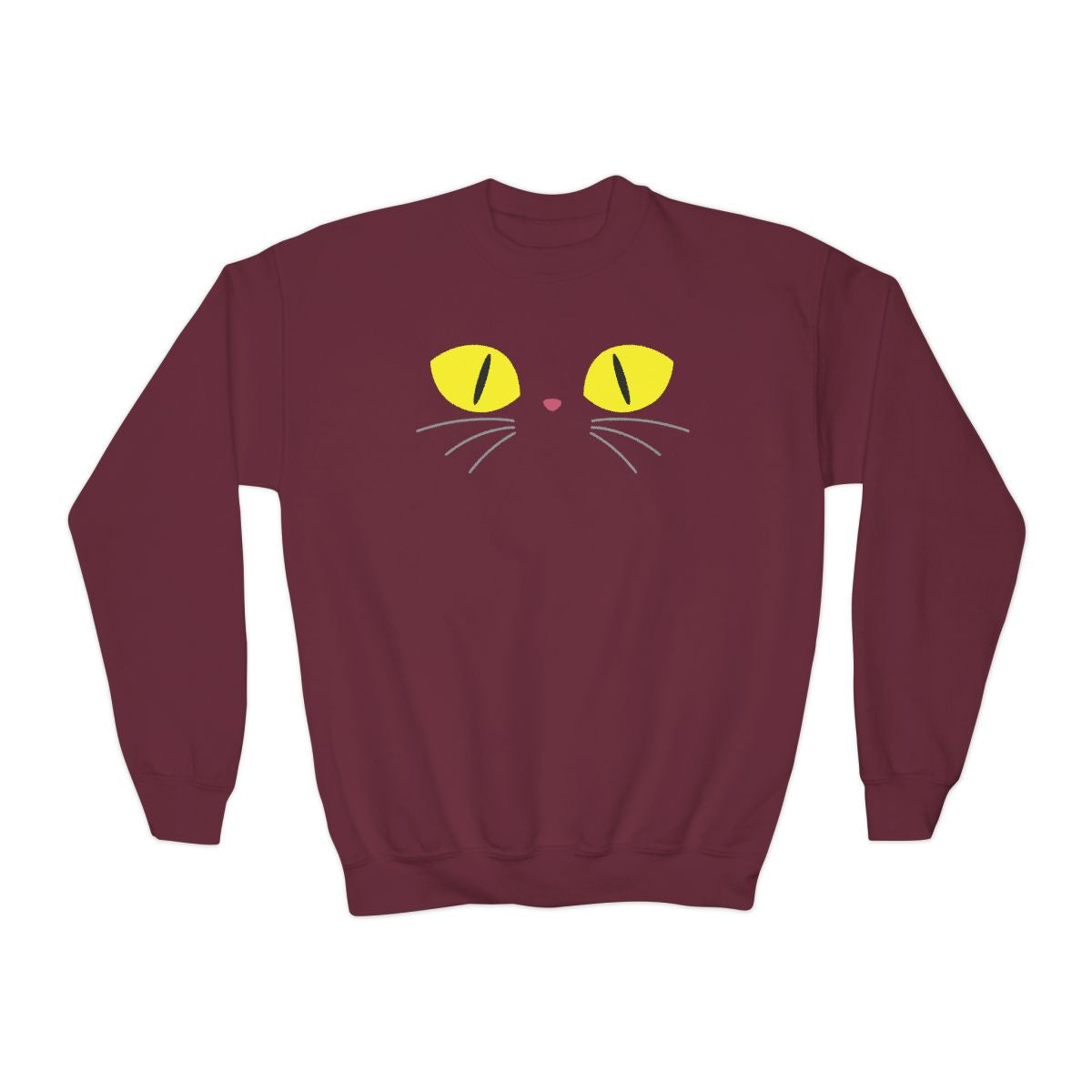Black Cat Eyes Kids Halloween Sweatshirt - funny t-shirt by Cheeky Business