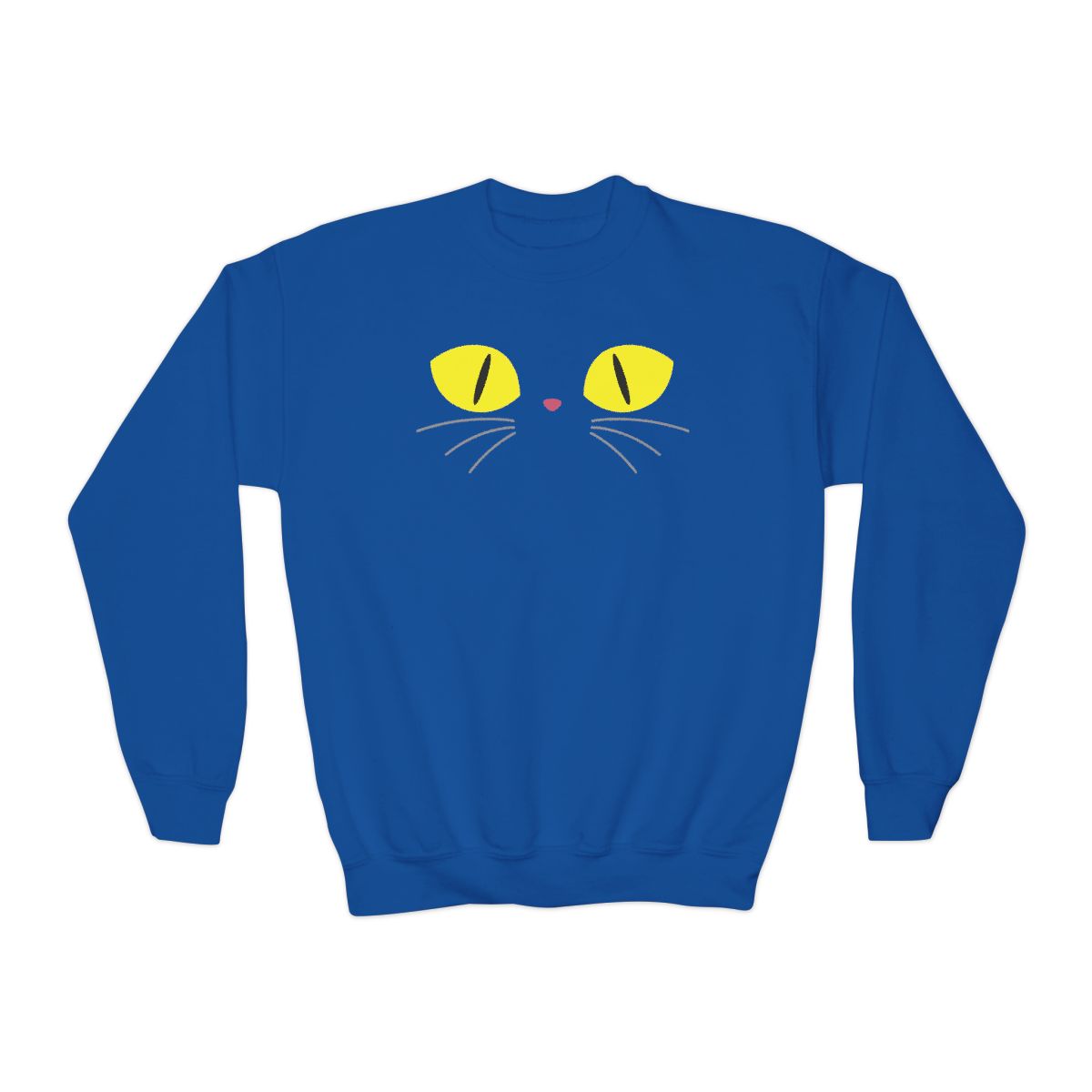 Black Cat Eyes Kids Halloween Sweatshirt - funny t-shirt by Cheeky Business