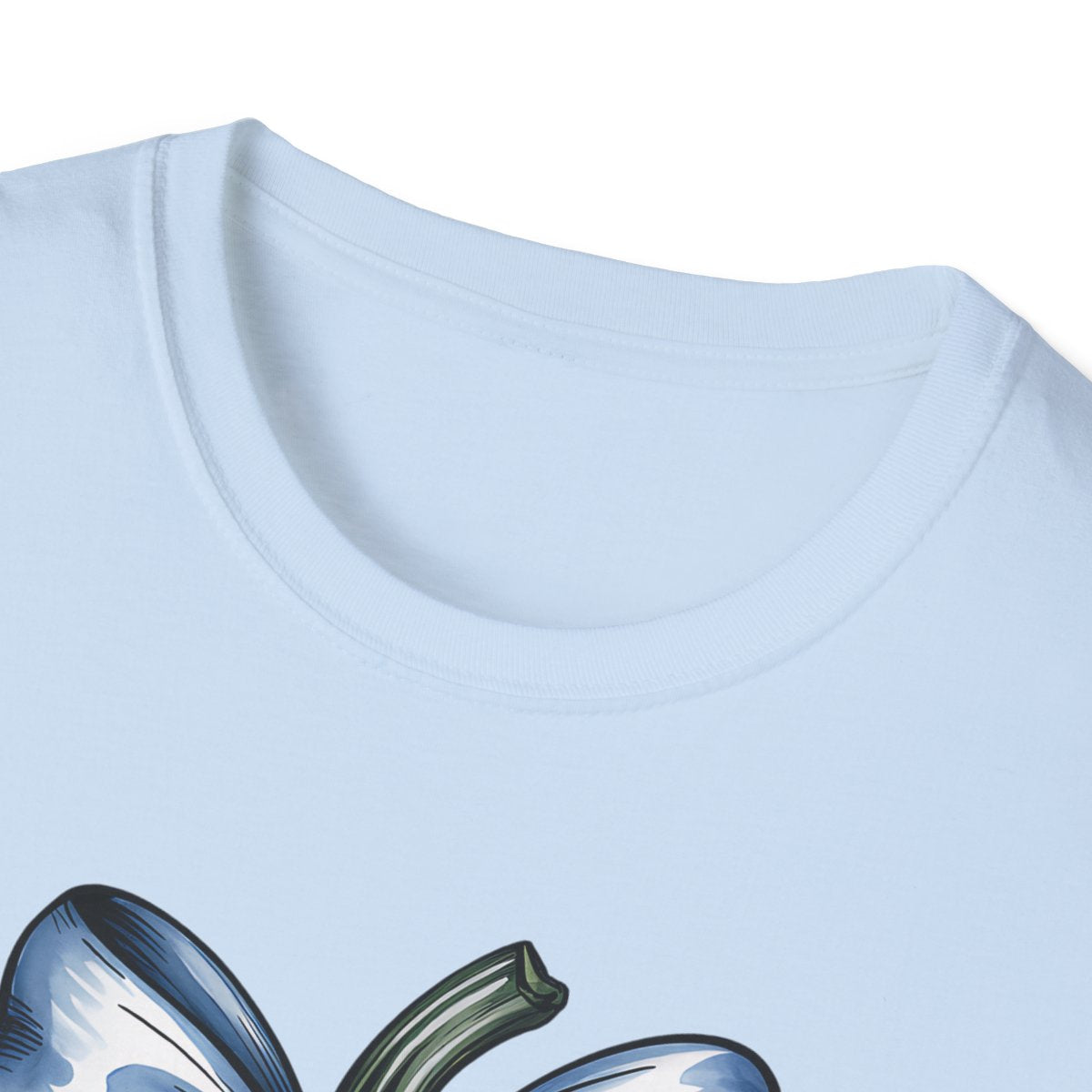Blue Pumpkin Bow Graphic T-Shirt - funny t-shirt by Cheeky Business
