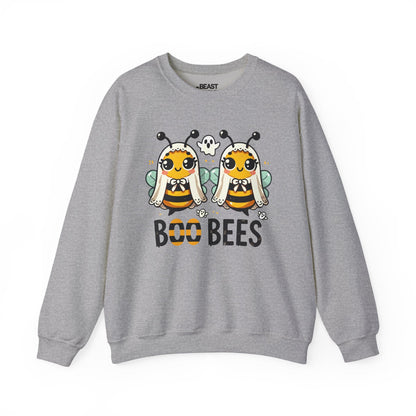 sport grey sweatshirt with boo bees halloween ghost bee graphic for adults