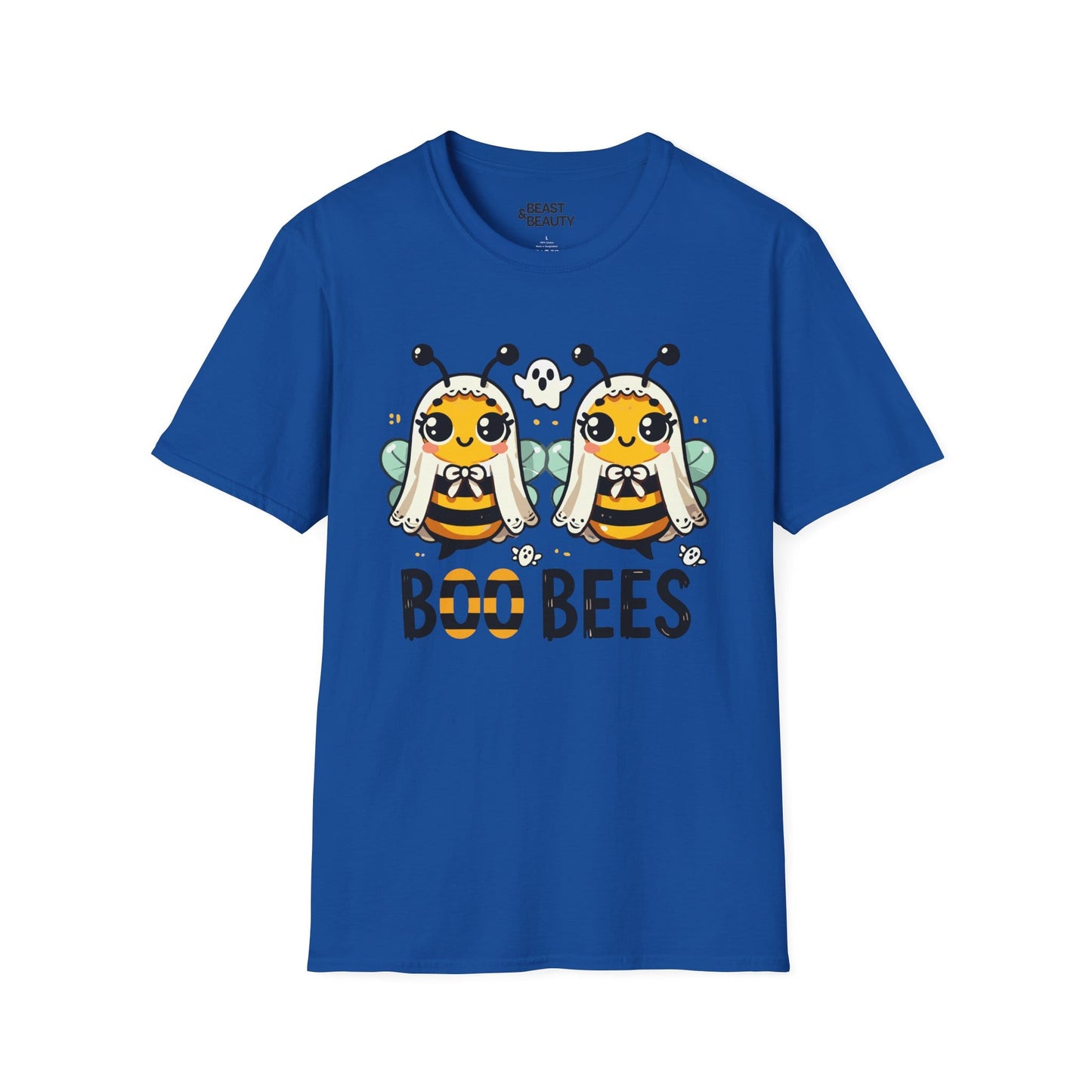 light blue boo bees funny halloween t-shirt alternative colour view