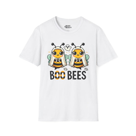red t-shirt with boo bees funny halloween ghost bee design