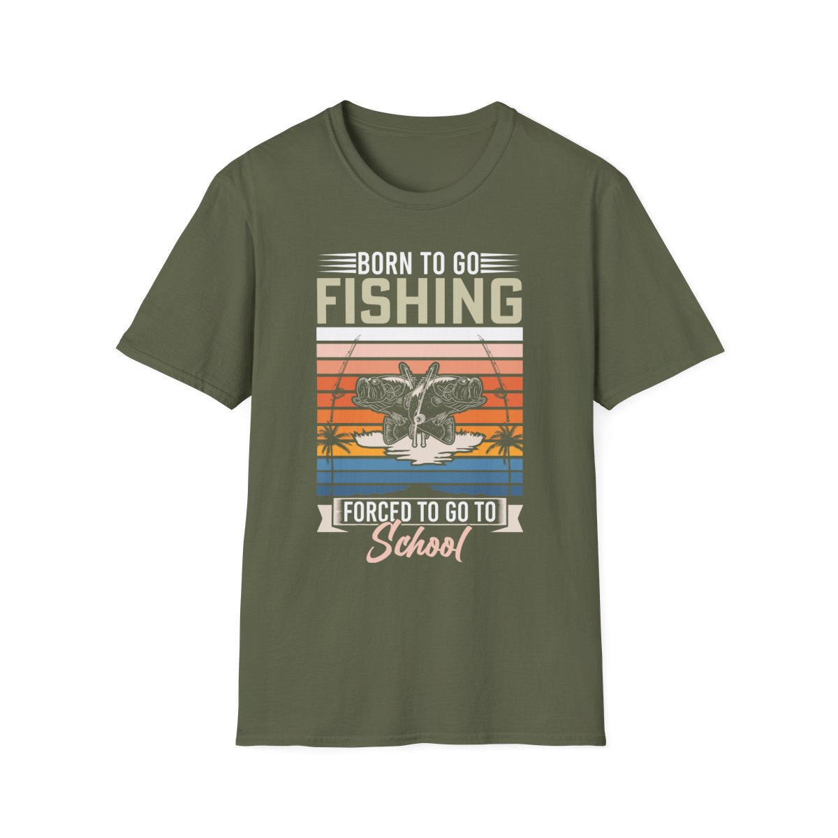 Born To Go Fishing, Forced To Go To School T-Shirt - funny t-shirt by Cheeky Business