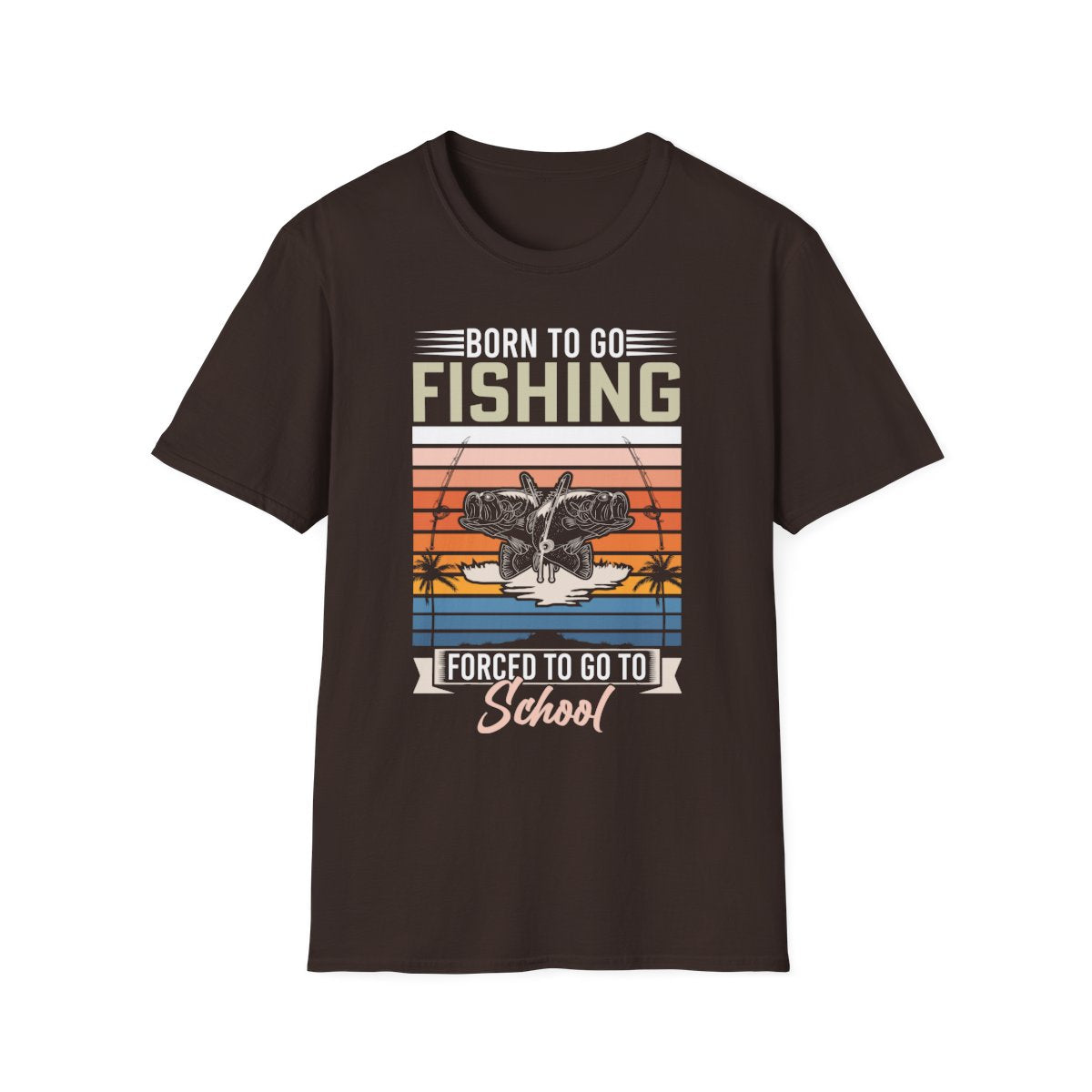 Born To Go Fishing, Forced To Go To School T-Shirt - funny t-shirt by Cheeky Business