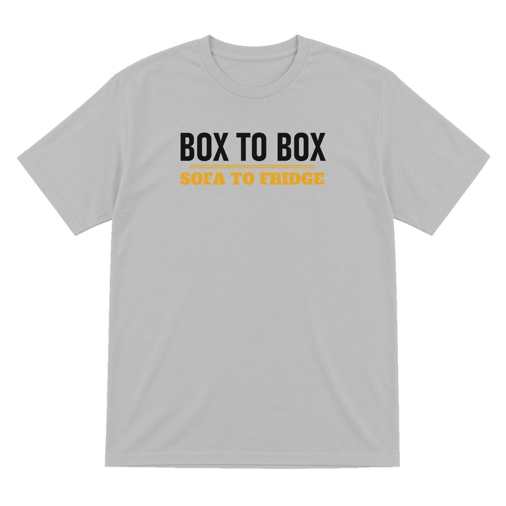 Box To Box Sofa To Fridge Funny Football T-Shirt & Sweatshirt T-Shirt in Sport Grey