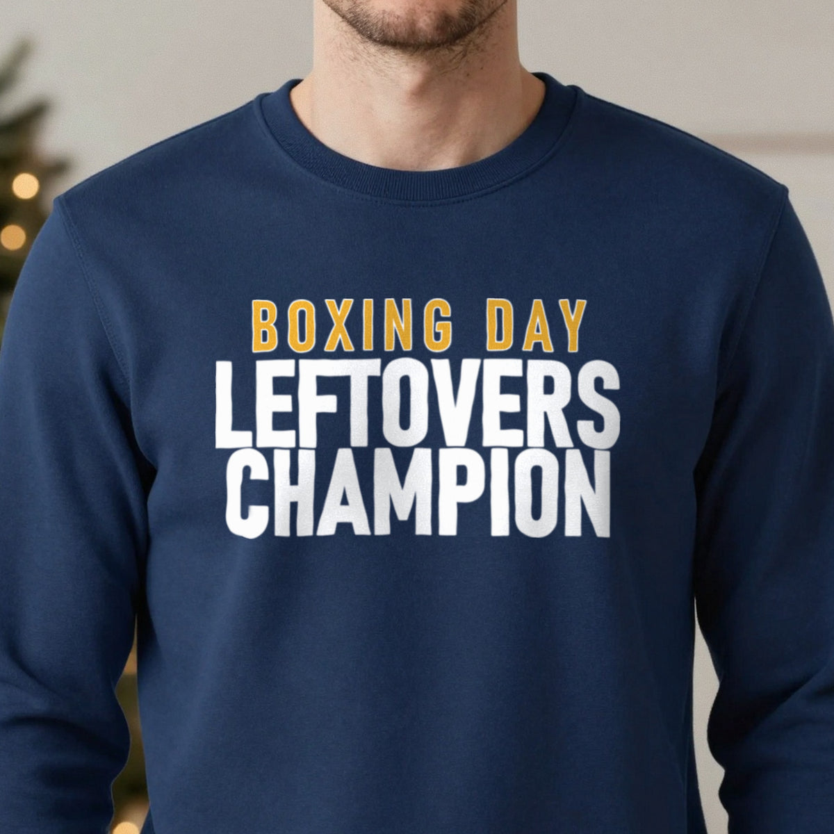 Boxing Day Leftovers Champion Funny Christmas Jumper & T-Shirt close-up