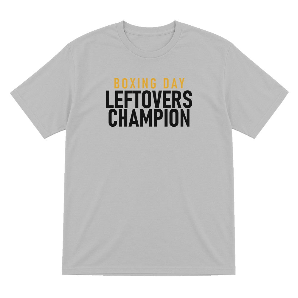 Boxing Day Leftovers Champion Funny Christmas Jumper & T-Shirt T-Shirt in Sport Grey