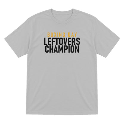 Boxing Day Leftovers Champion Funny Christmas Jumper & T-Shirt T-Shirt in Sport Grey
