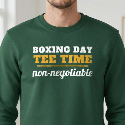 Boxing Day Tee Time Non Negotiable Funny Golf Christmas Jumper & T-Shirt close-up