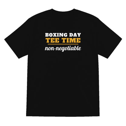 Boxing Day Tee Time Non Negotiable Funny Golf Christmas Jumper & T-Shirt T-Shirt in Black