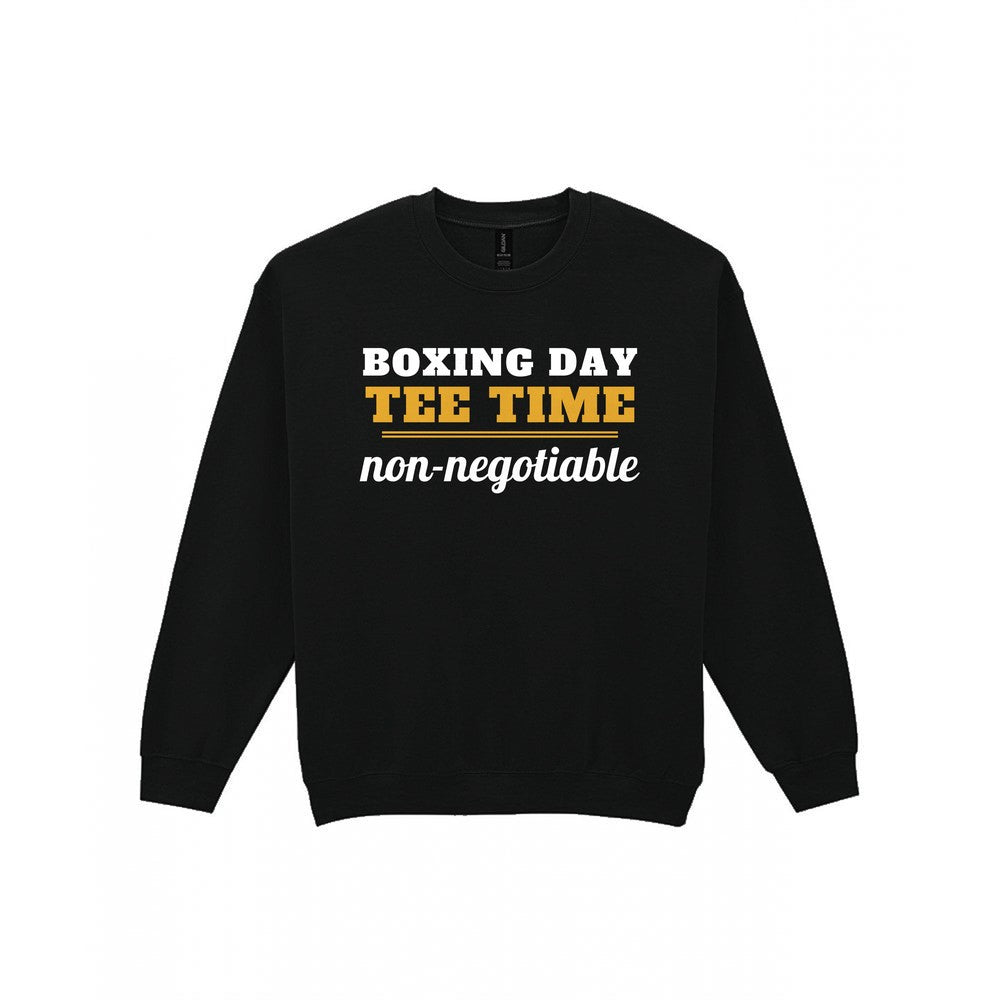 Boxing Day Tee Time Non Negotiable Funny Golf Christmas Jumper & T-Shirt Sweatshirt in Black
