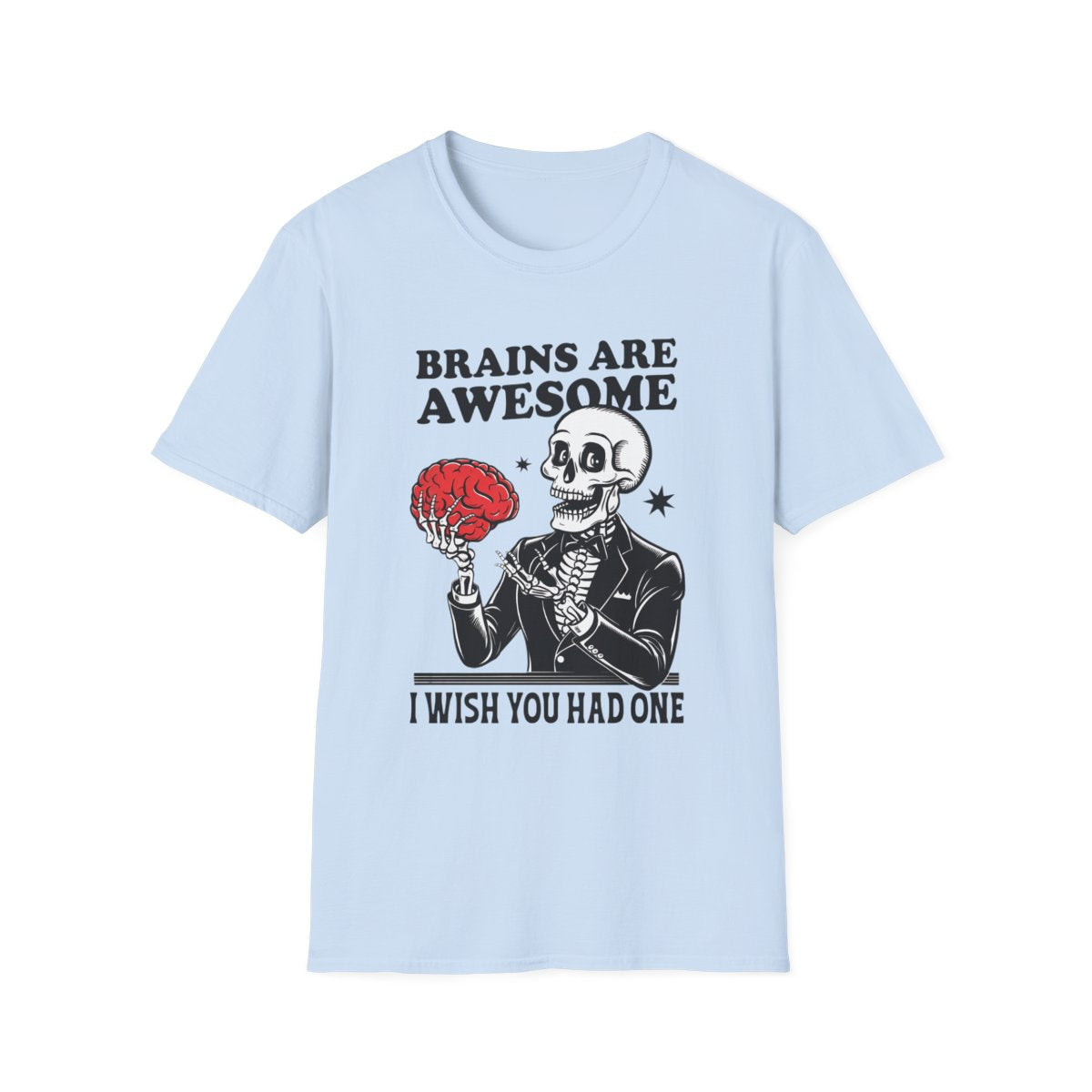 Brains Are Awesome Funny Halloween T-Shirt - funny t-shirt by Cheeky Business