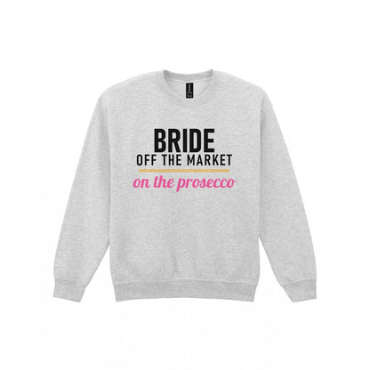 Bride Off The Market On The Prosecco Hen Do T-Shirt & Sweatshirt Sweatshirt in Sport Grey
