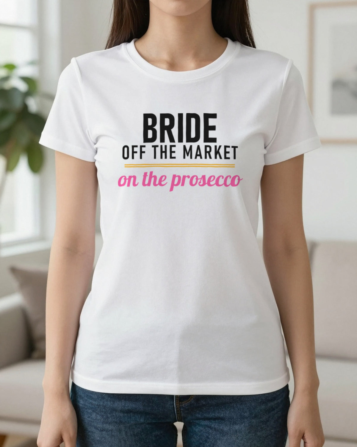 Bride Off The Market On The Prosecco Hen Do T-Shirt & Sweatshirt worn