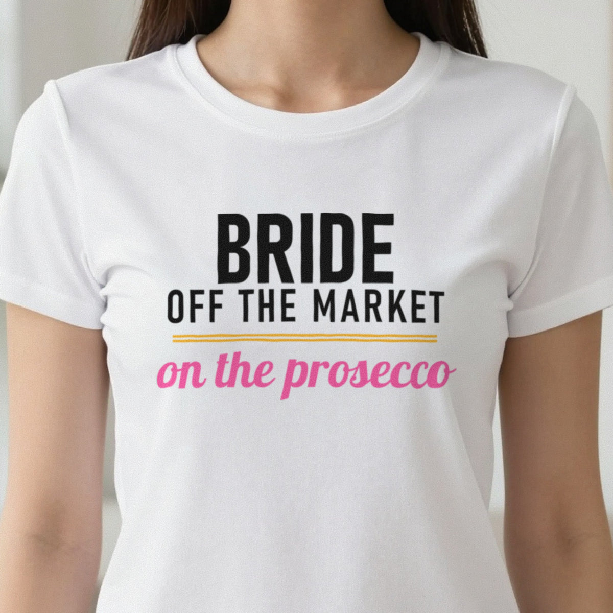 Bride Off The Market On The Prosecco Hen Do T-Shirt & Sweatshirt close-up