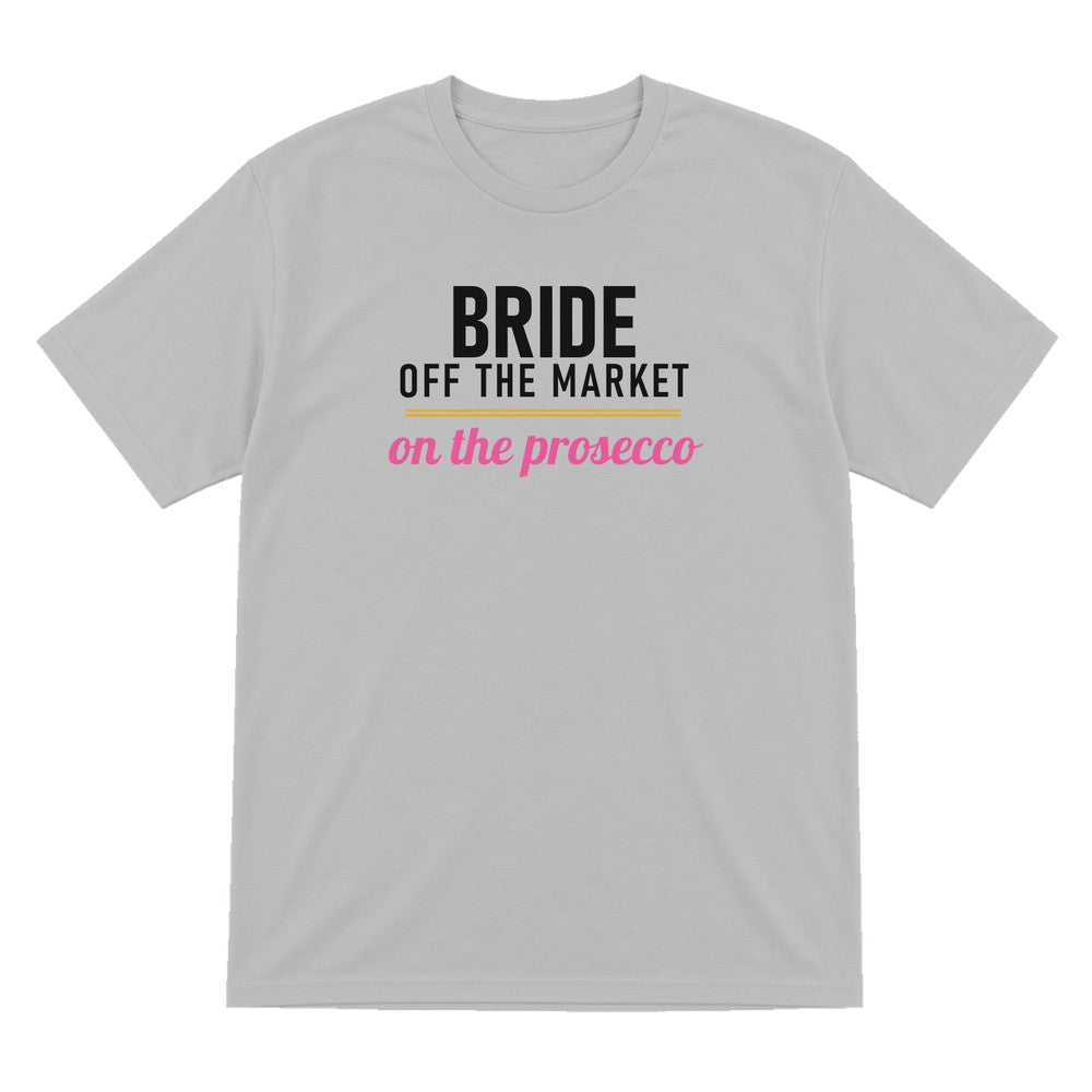 Bride Off The Market On The Prosecco Hen Do T-Shirt & Sweatshirt T-Shirt in Sport Grey