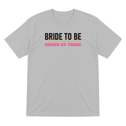 Bride To Be Drunk By Three Hen Do T-Shirt & Sweatshirt T-Shirt in Sport Grey