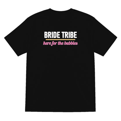 Bride Tribe Here For The Bubbles Hen Do T-Shirt & Sweatshirt T-Shirt in Black