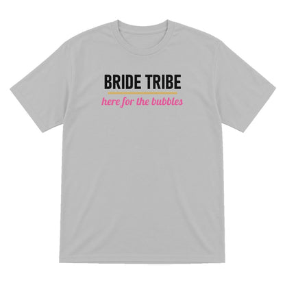 Bride Tribe Here For The Bubbles Hen Do T-Shirt & Sweatshirt T-Shirt in Sport Grey