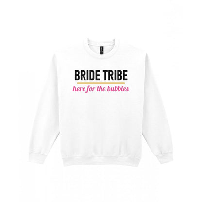 Bride Tribe Here For The Bubbles Hen Do T-Shirt & Sweatshirt Sweatshirt in White