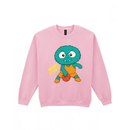 Kids Bring It On Basketball Monster T-Shirt & Sweatshirt Sweatshirt in Light Pink