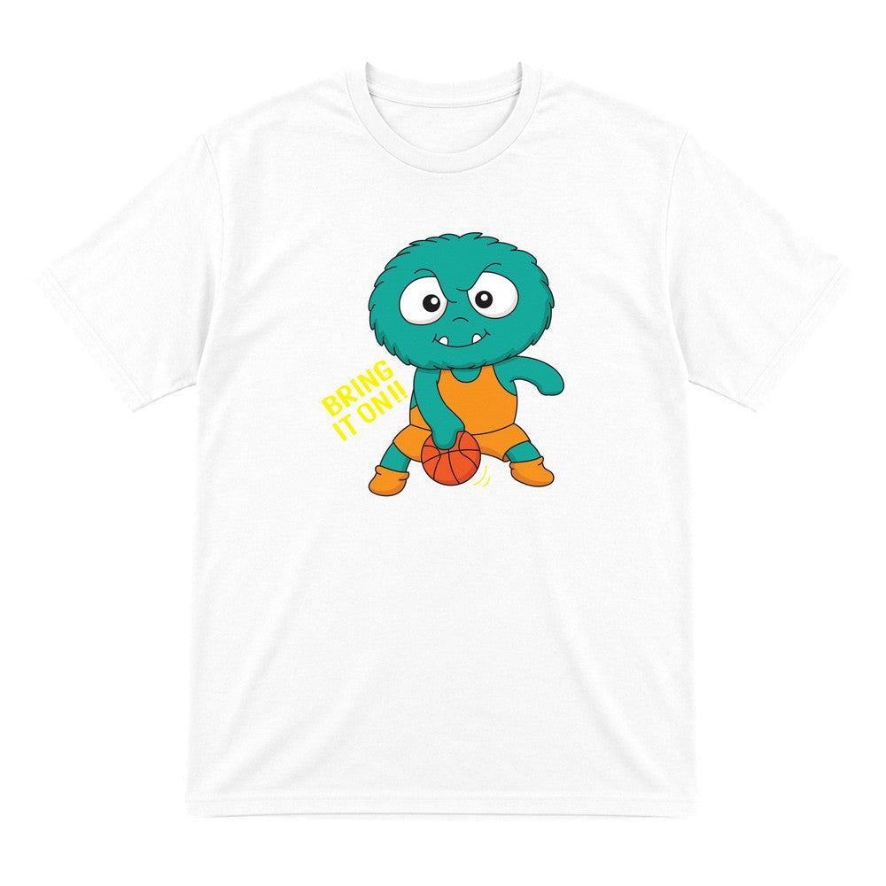 Kids Bring It On Basketball Monster T-Shirt & Sweatshirt T-Shirt in White