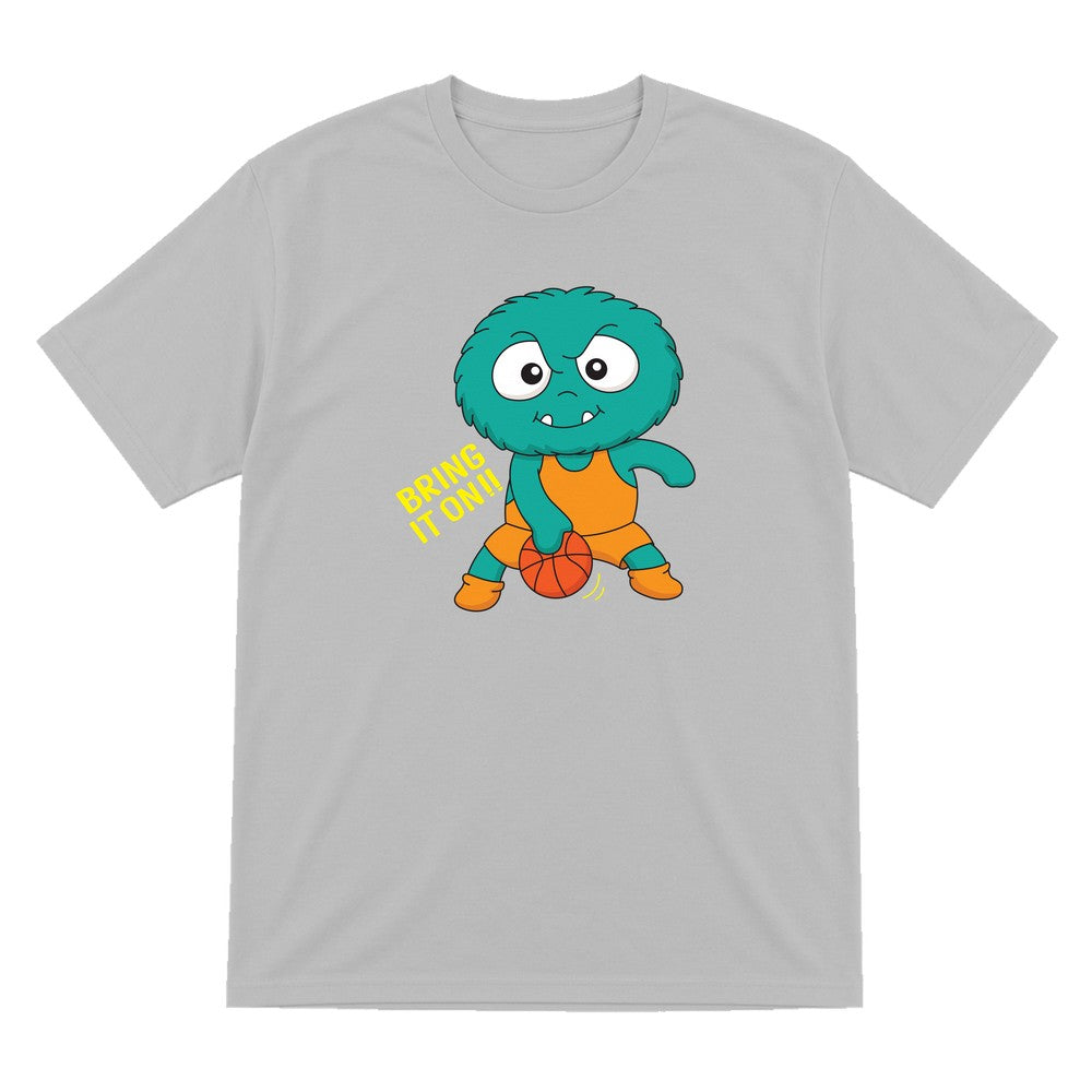 Kids Bring It On Basketball Monster T-Shirt & Sweatshirt T-Shirt in Sport Grey