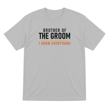Brother Of The Groom I Know Everything Stag Do T-Shirt & Sweatshirt T-Shirt in Sport Grey