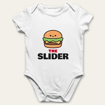 Burger & Slider matching set baby grow