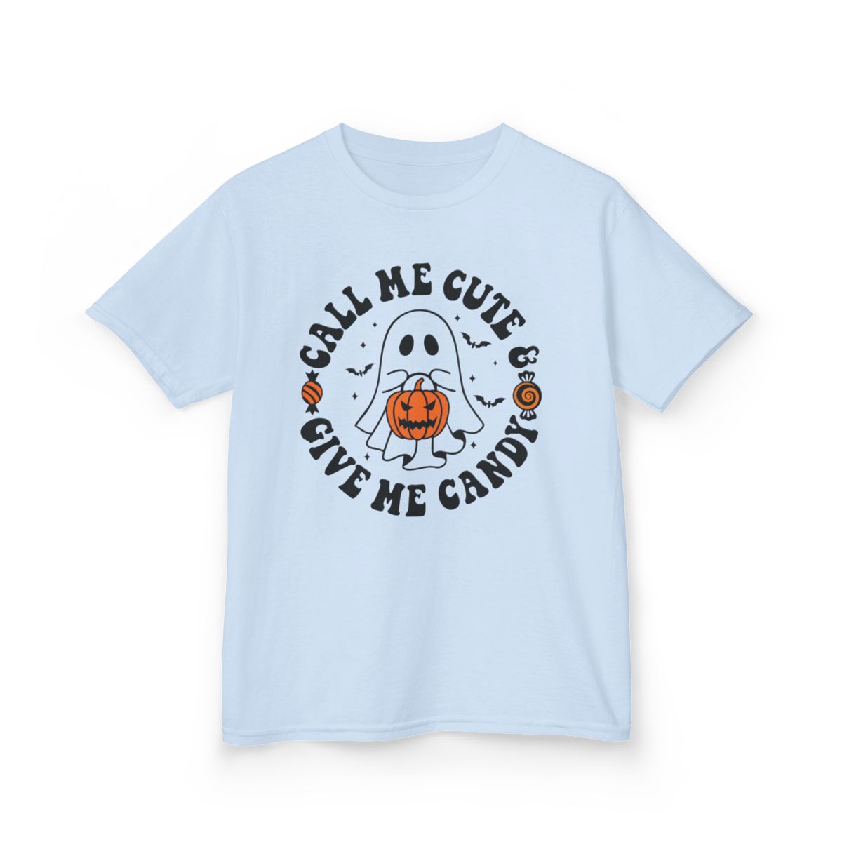 Call Me Cute Give Me Candy Kids Halloween T-Shirt - funny t-shirt by Cheeky Business