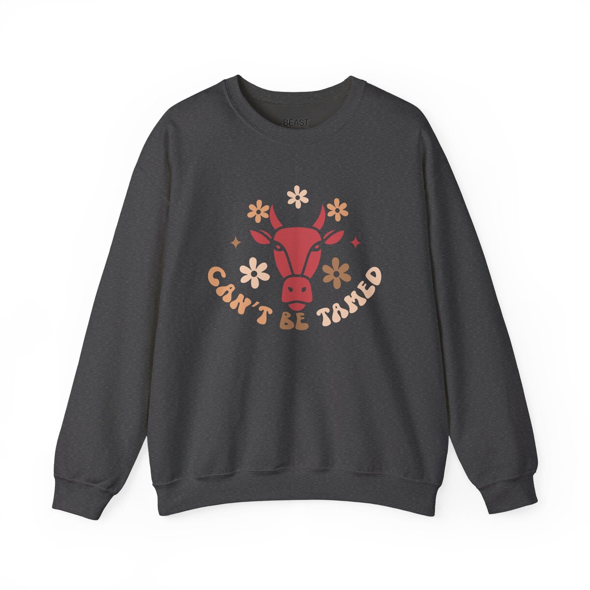 forest green cowgirl sweatshirt with cant be tamed bold rodeo slogan