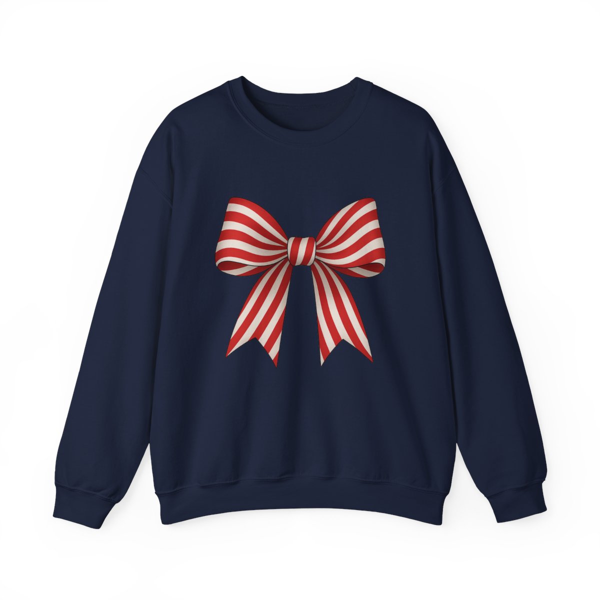 Candy Cane Bow Sweatshirt - funny sweatshirt by Cheeky Business