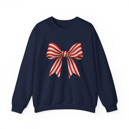 Candy Cane Bow Sweatshirt - funny sweatshirt by Cheeky Business