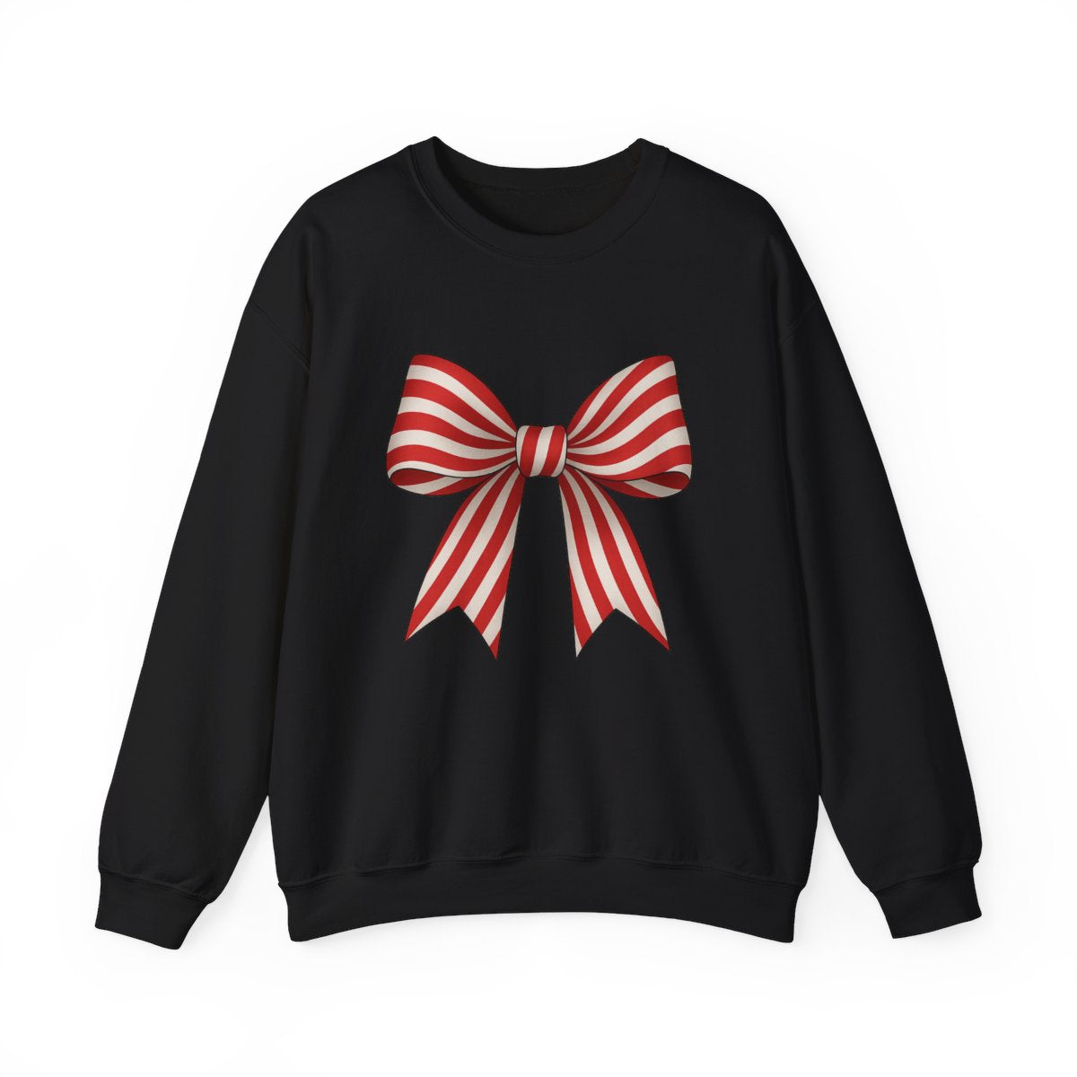 Candy Cane Bow Sweatshirt - funny sweatshirt by Cheeky Business