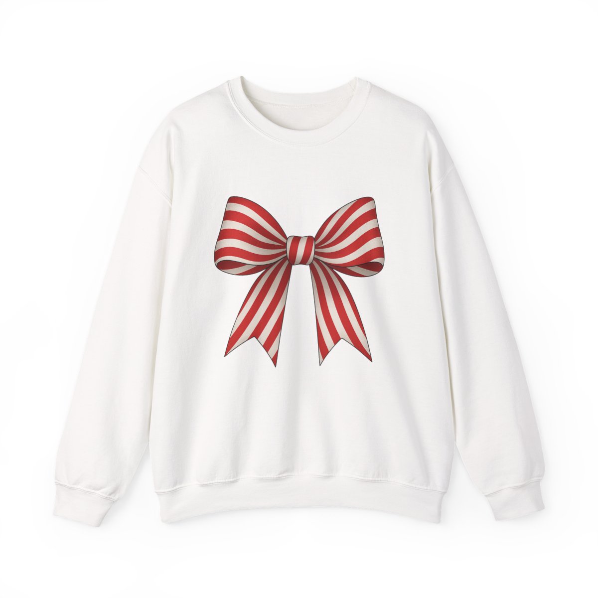 Candy Cane Bow Sweatshirt - funny sweatshirt by Cheeky Business