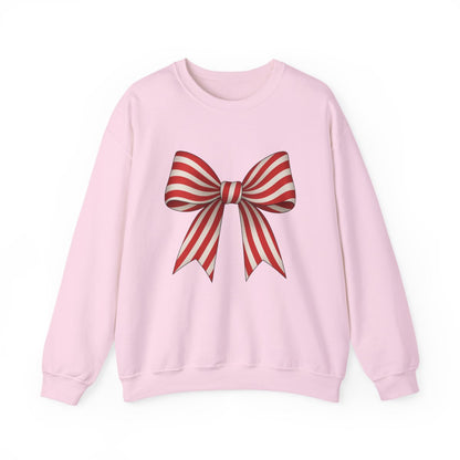 Candy Cane Bow Sweatshirt - funny sweatshirt by Cheeky Business