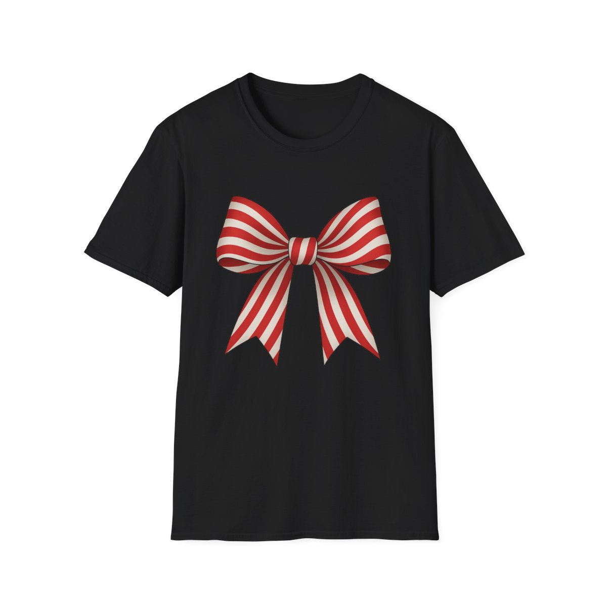 Candy Cane Bow T-Shirt - funny t-shirt by Cheeky Business