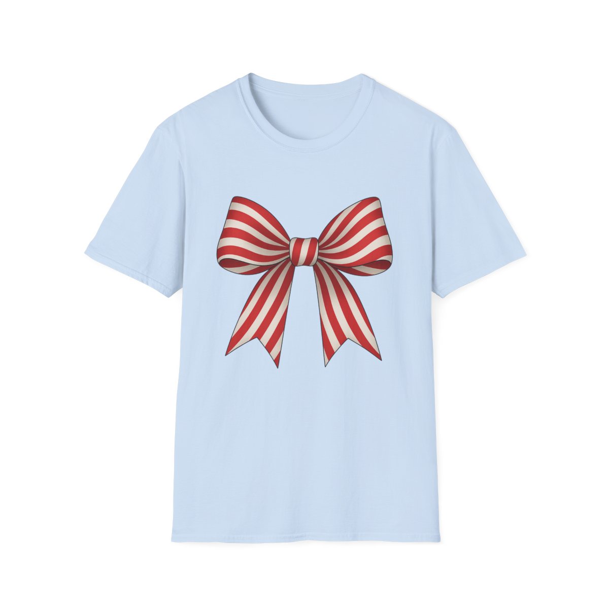 Candy Cane Bow T-Shirt - funny t-shirt by Cheeky Business