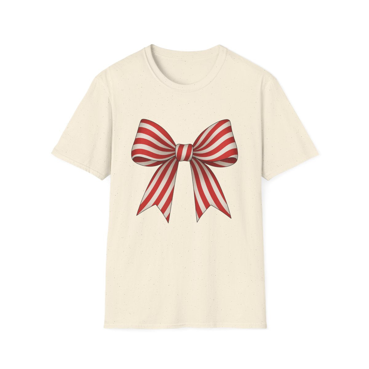 Candy Cane Bow T-Shirt - funny t-shirt by Cheeky Business